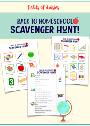 Back To Homeschool Scavenger Hunt