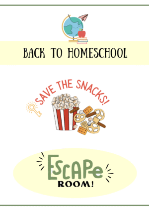 back to homeschool escape room cover